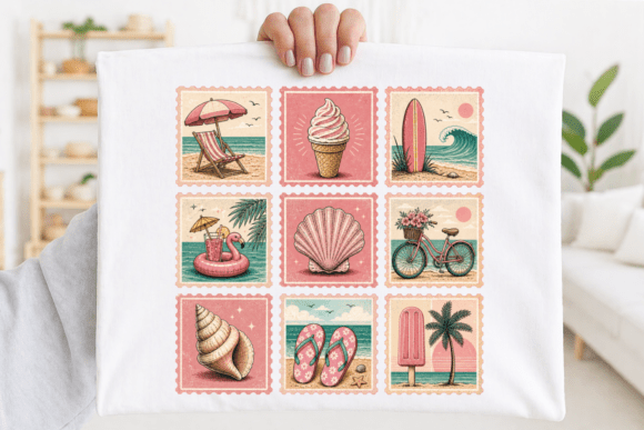 Download Vintage Summer Stamp PNG, Retro Beach - Summer Collection