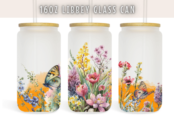 Download Summer Flower Watercolor 16 Oz Libbey - Summer Collection