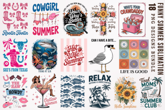 Download Funny Summer Sublimation Designs Bundle - Summer Collection