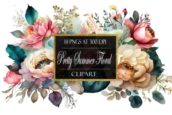 Download Pretty Summer Floral Clipart - Summer Collection