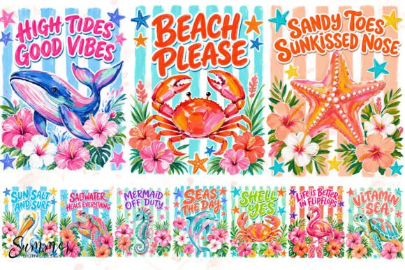 Download Summer Beach Brushstroke Sublimation PNG - Premium Resources