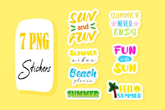Download Summer Vacation Printable Sticker Bundle - Summer Collection