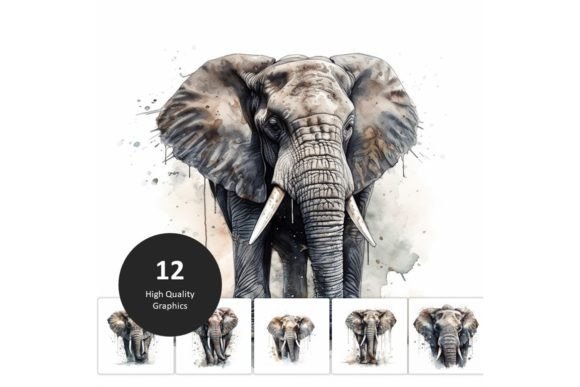 Download Elephant Clip Art - 12 JPGs - Elephant Collection