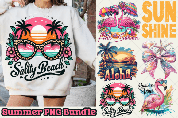 Download Trendy Summer Bundle PNG, Vintage Summer - Summer Collection
