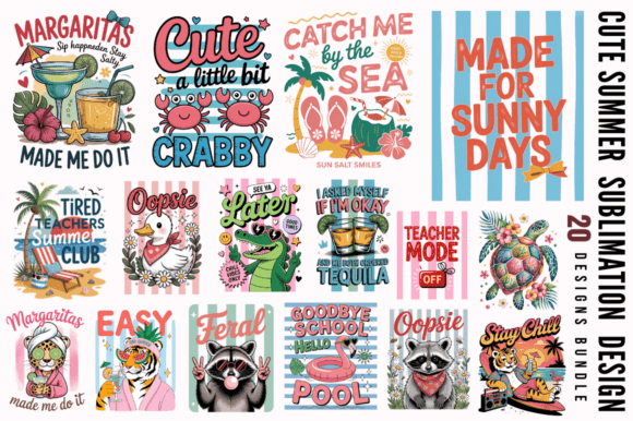 Download Cute Summer Sublimation PNG Designs Bund - Summer Collection