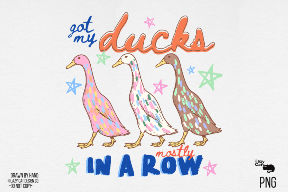 Download Summer Duck Preppy Hand Drawn PNG - Summer Collection