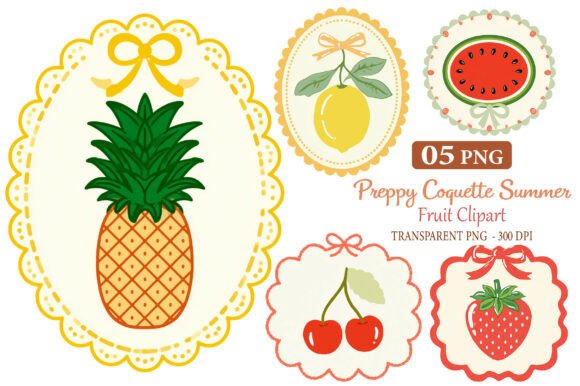 Download Preppy Coquette Summer Fruit Clipart - Summer Collection