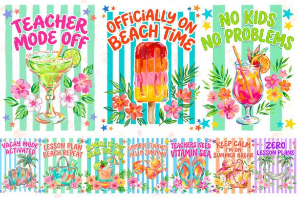 Download Teacher Summer Sublimation PNG Bundle - Summer Collection