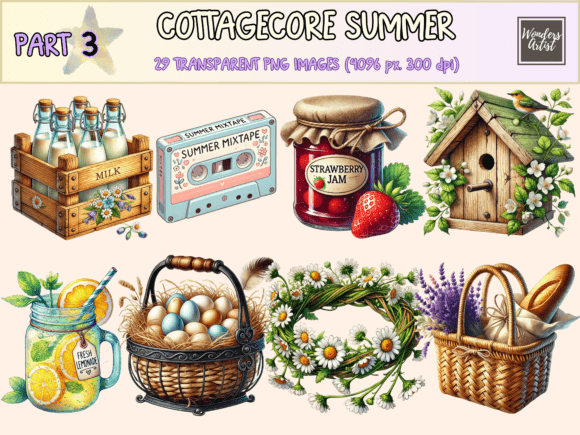 Download Cottagecore Summer P3 Clipart - Summer Collection