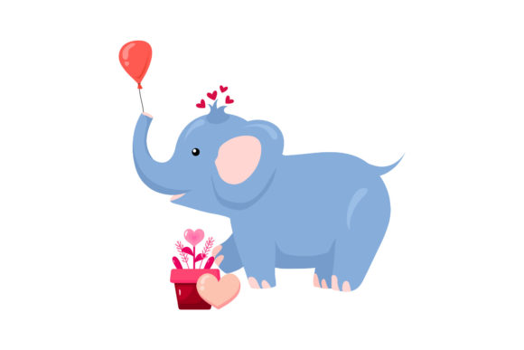 Download Elephant Animal Playing with Balloons - Elephant Collection