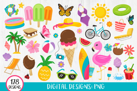 Download Summer Clipart, Pool Party Beach Clipart - Summer Collection