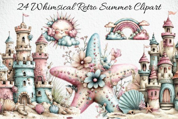Download Whimsical Retro Summer Clipart - Summer Collection