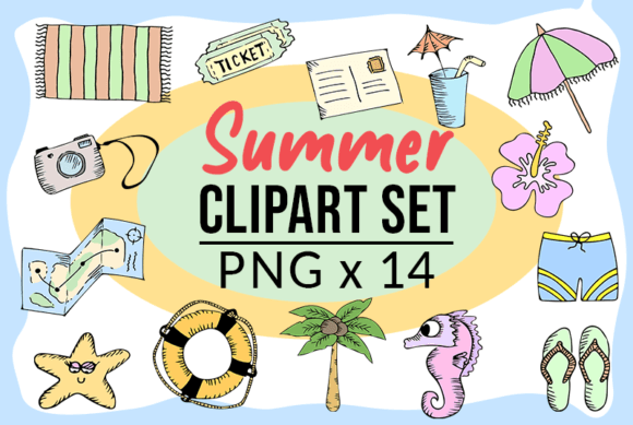 Download Summer Png Clipart Pack Holidays Vibes - Summer Collection