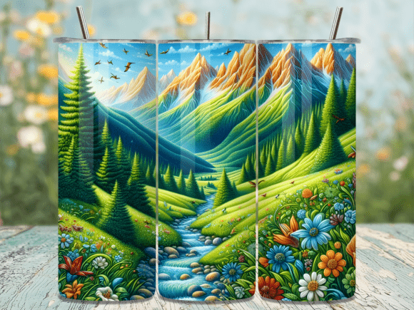 Download Summer Mountain Meadow Flora Tumbler PNG - Summer Collection