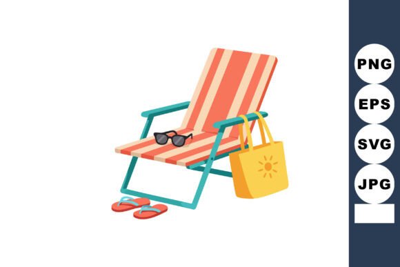 Download Beach Chair with Sunglasses, Yellow Tote - Beach chair Collection