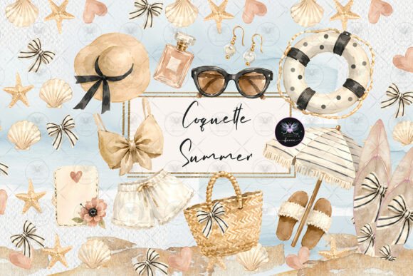 Download Coastal Coquette Summer Clipart - Summer Collection