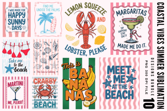 Download Coastal Vibes Summer Sublimation Designs - Summer Collection