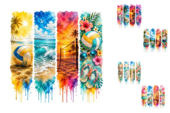 Download Watercolor Summer Beach Sublimation PNG - Summer Collection