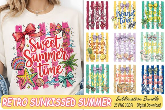 Download Sunkissed Summer Sublimation PNG Bundle - Summer Collection