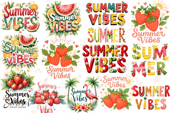Download Summer Vibes PNG Strawberry Sublimation - Summer Collection