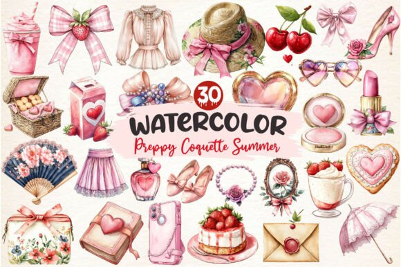 Download Preppy Coquette Summer Clipart - Summer Collection