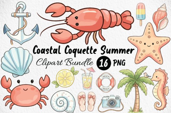 Download Coastal Coquette Summer Clipart - Summer Collection